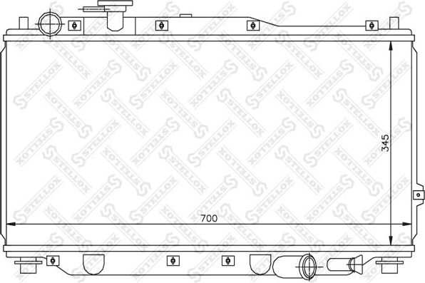 Радиатор охлаждения двигателя Stellox. Артикул 10-25135-SX