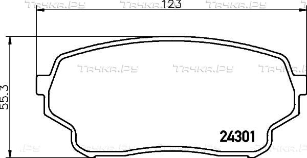 Тормозные колодки Mintex передние для Suzuki Grand Vitara II 2001-2005. Артикул MDB2780