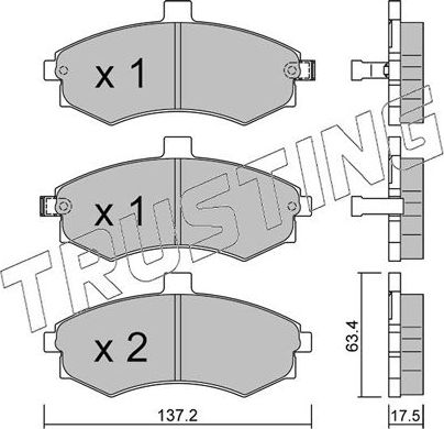 Тормозные колодки Trusting. Артикул 520.0