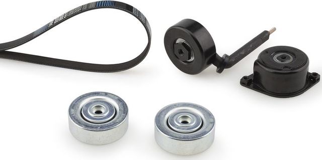 Приводной ремень поликлиновой с роликами (комплект) Gates Micro-V® для BMW X5 I (E53) 2001-2003. Артикул K015PK2020