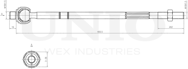 Тяга рулевая (Unio). Артикул SSP-30067