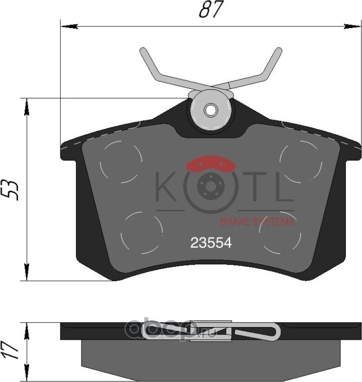 Колодки тормозные AUDI 96-/CITROEN 99-/RENAULT 98-/PEUGEOT 0 (Kotl) Kotl. Артикул 1330KT