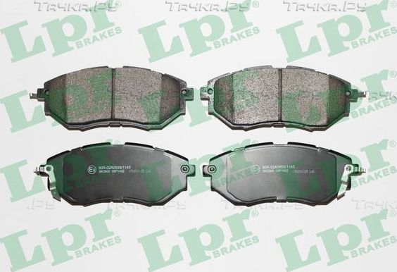 Тормозные колодки LPR передние для Subaru Legacy IV 2003-2009. Артикул 05P1402