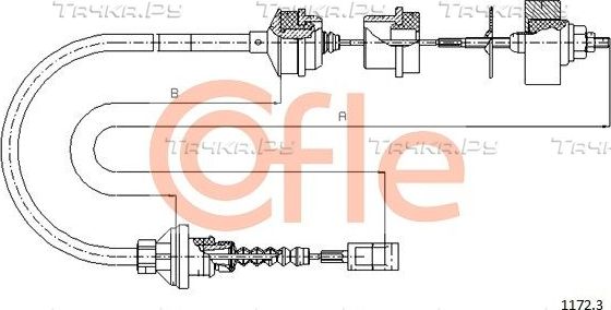 Трос сцепления Cofle для Fiat Ducato II 1994-2002. Артикул 92.1172.3