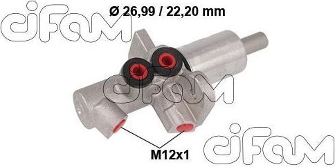 Тормозной цилиндр главный Cifam (алюминий). Артикул 202-877