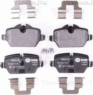 Тормозные колодки Hella задние для BMW 1 I (E81/E82/E87/E88) 2004-2012. Артикул 8DB 355 011-271