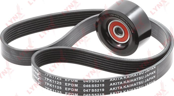 Приводной ремень поликлиновой с роликами (комплект) LYNXauto. Артикул PK-5052