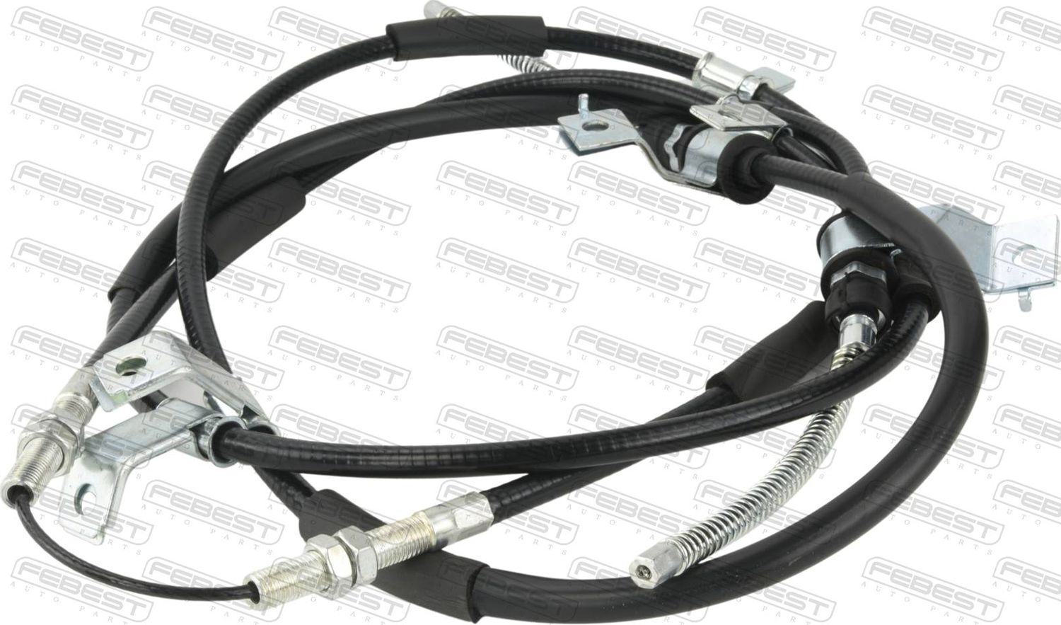 Трос ручника (тросик ручного тормоза) Febest. Артикул 10100-M100