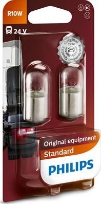 R10W 24V-10W (BA15s) (блистер 2шт.) Philips. Артикул 13814B2