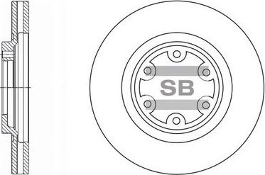 Тормозной диск Sangsin Hi-Q. Артикул SD1049