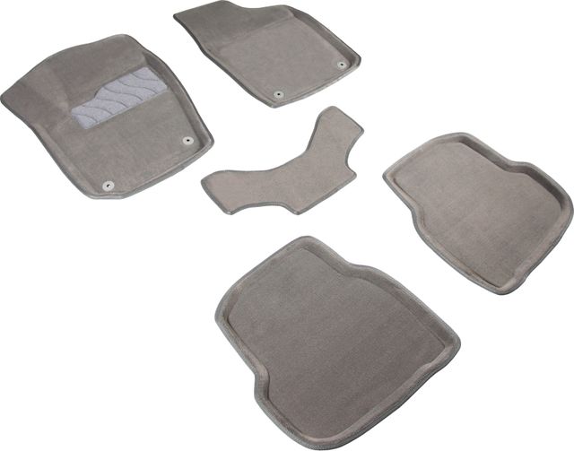 Коврики Seintex 3D ворсовые для салона Volkswagen Polo V седан 2009-2026 Серые. Артикул 84773