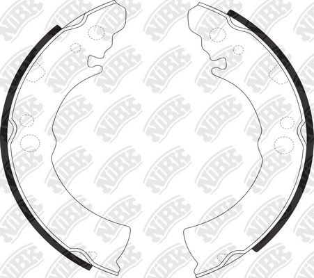 Тормозные колодки NiBK задние для Nissan Cherry IV (N12) 1982-1986. Артикул FN1160