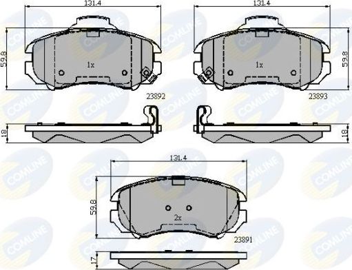 Тормозные колодки Comline Comline. Артикул CBP31774