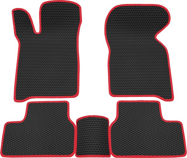 Коврики Rezkon EVA Соты для салона Lada Samara 2109/21099 1987-2006 Красный кант. Артикул 9139010104
