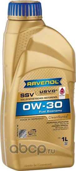 RAVENOL SSV Fuel Economy SAE 0W-30 Масло моторное синт. 1L. Артикул 1111145001