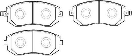Тормозные колодки HSB передние для Subaru Forester II 2003-2008. Артикул HP8422