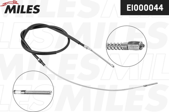 Трос ручника (тросик ручного тормоза) Miles задний для Volkswagen Golf II 1983-1992. Артикул EI000044