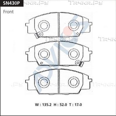 Тормозные колодки Advics передние для Honda Civic VIII 2006-2011. Артикул SN430P