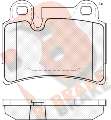 Тормозные колодки R Brake. Артикул RB1951