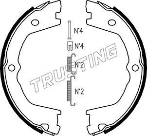 Тормозные колодки (стояночная тормозная система) Trusting. Артикул 034.110K
