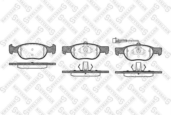 Тормозные колодки Stellox передние для Fiat Brava 1995-2001. Артикул 599 011B-SX