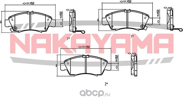 Колодки тормозные (Nakayama). Артикул P0518NY