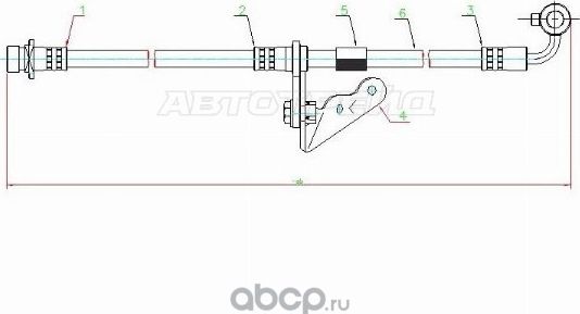 ШЛАНГ ТОРМОЗНОЙ HONDA CIVIC 96- KH-61777ПЕРЕДНИЙ Л (SAT). Артикул ST01465S04V10