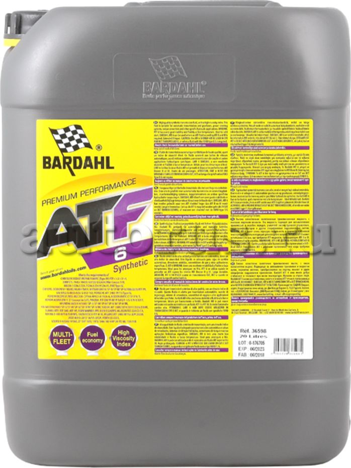 ATF VI 20L (синт. трансмисионное масло) BARDAHL. Артикул 36598