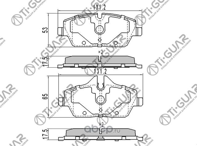 Тормозные колодки (TI-Guar). Артикул TG1611
