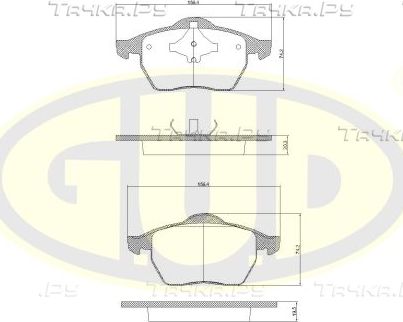 Тормозные колодки G.U.D.. Артикул GBP880158