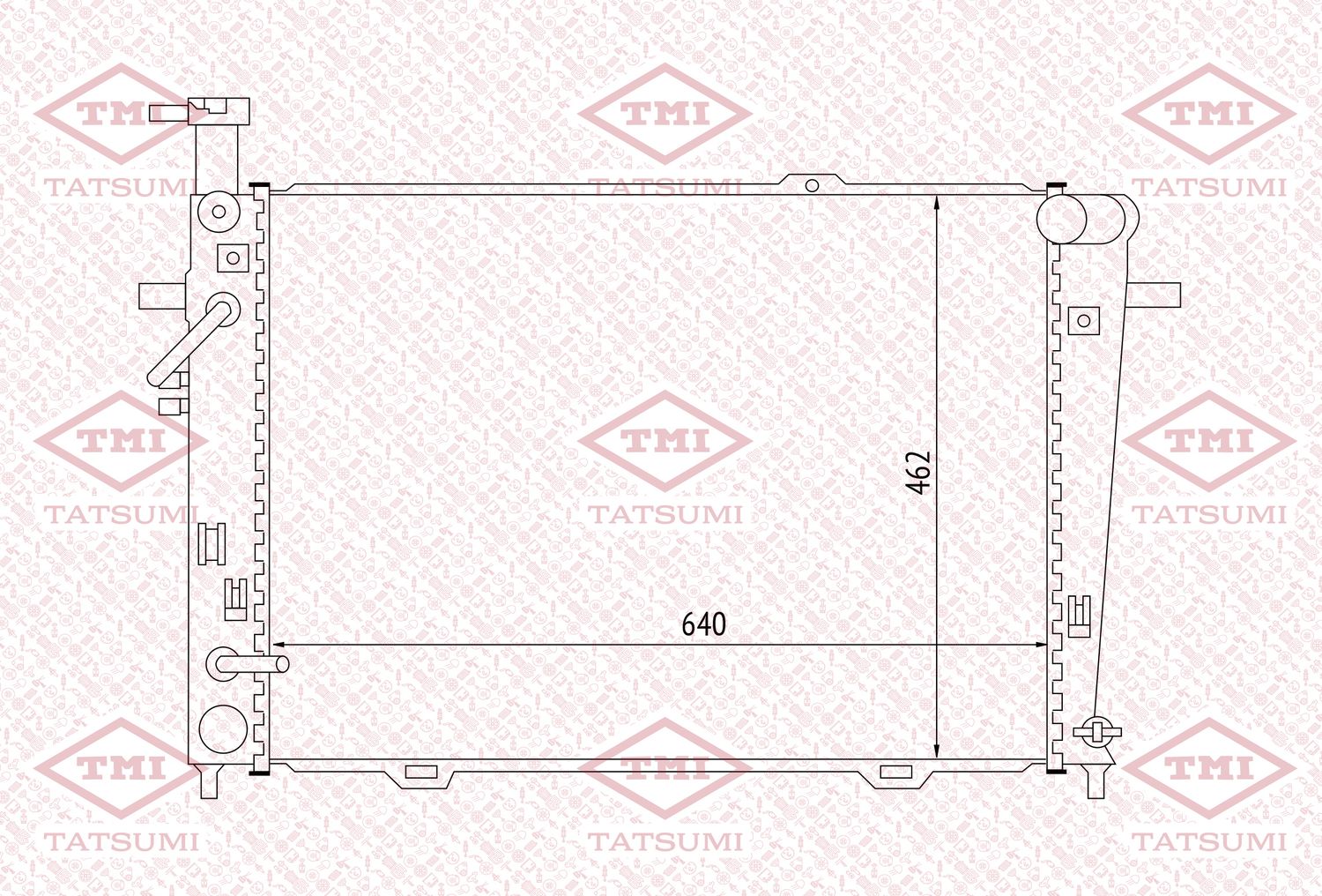 Радиатор охлаждения (Tatsumi). Артикул TGA1053