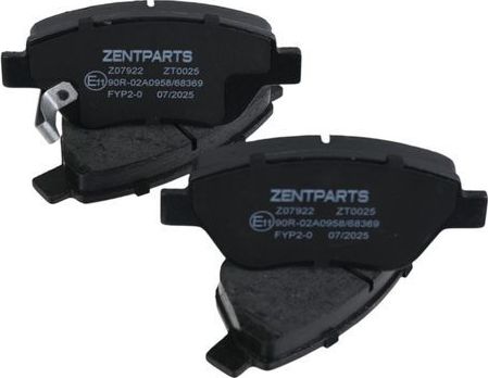 Тормозные колодки Zentparts. Артикул Z07922