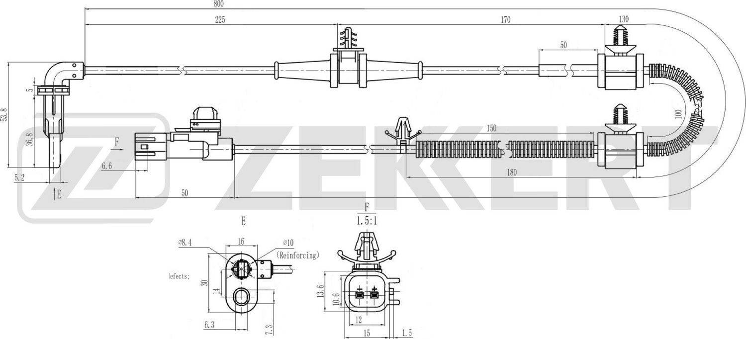 Датчик ABS Zekkert. Артикул SE-6178