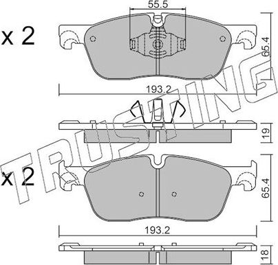 Тормозные колодки Trusting. Артикул 1123.1