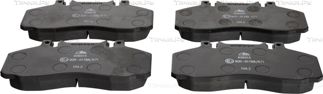 Тормозные колодки ATE передние/задние для Mercedes-Benz Vario 1996-2013. Артикул 13.0460-6015.2