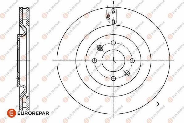 Тормозной диск Eurorepar. Артикул 1642767080