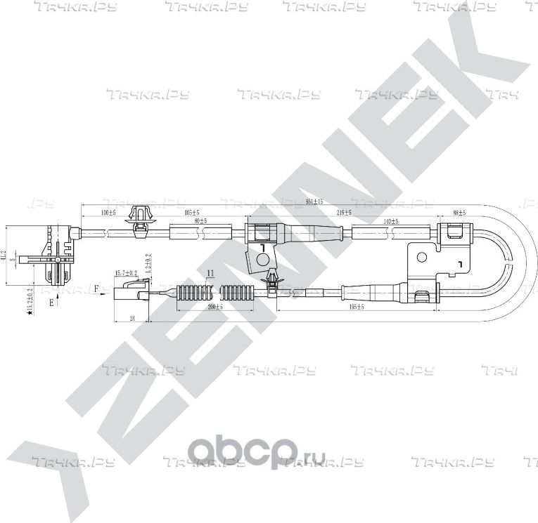 Датчик ABS передний левый HYUNDAI I30 07 - ZENNEK DAS0052 Zennek. Артикул DAS0052