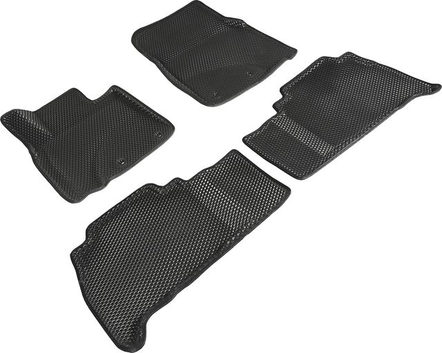 Коврики Seintex 3D EVA ромб для салона Toyota Land Cruiser 200 2012-2021 ЧЕРНЫЕ. Артикул 95231