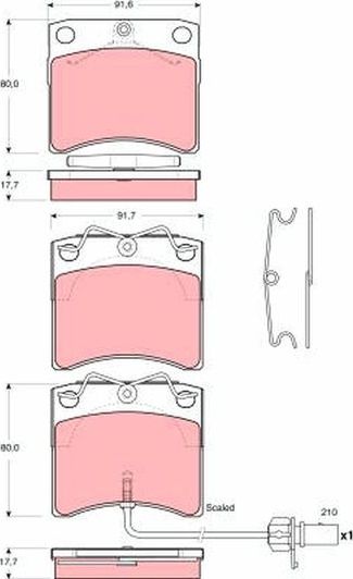 Тормозные колодки TRW. Артикул GDB1368