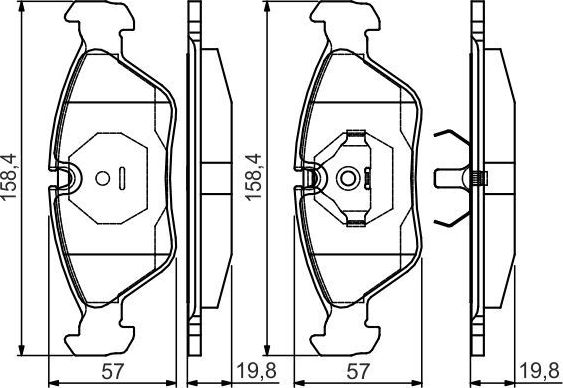 Тормозные колодки Bosch (Low-Metallic) передние для Audi 80 V (B4) 1994-1995. Артикул 0 986 495 162