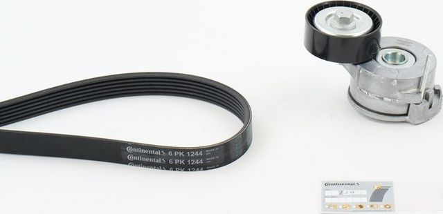 Приводной ремень поликлиновой с роликами (комплект) ContiTech. Артикул 6PK1244K1