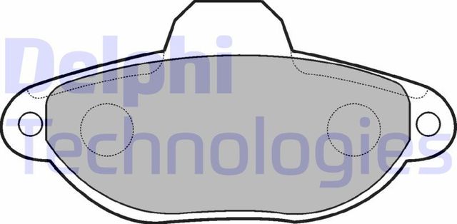 Тормозные колодки Delphi (Low-Metallic) передние для Zastava 10 2005-2008. Артикул LP851