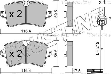 Тормозные колодки Trusting задние для Audi A6 IV (C7) 2010-2018. Артикул 971.0W