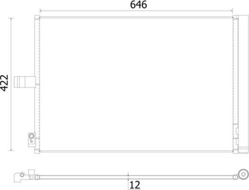 Радиатор кондиционера (конденсатор) Mahle Behr для Mercedes-Benz SL-Класс VI (R231) 2012-2026. Артикул AC 932 000S