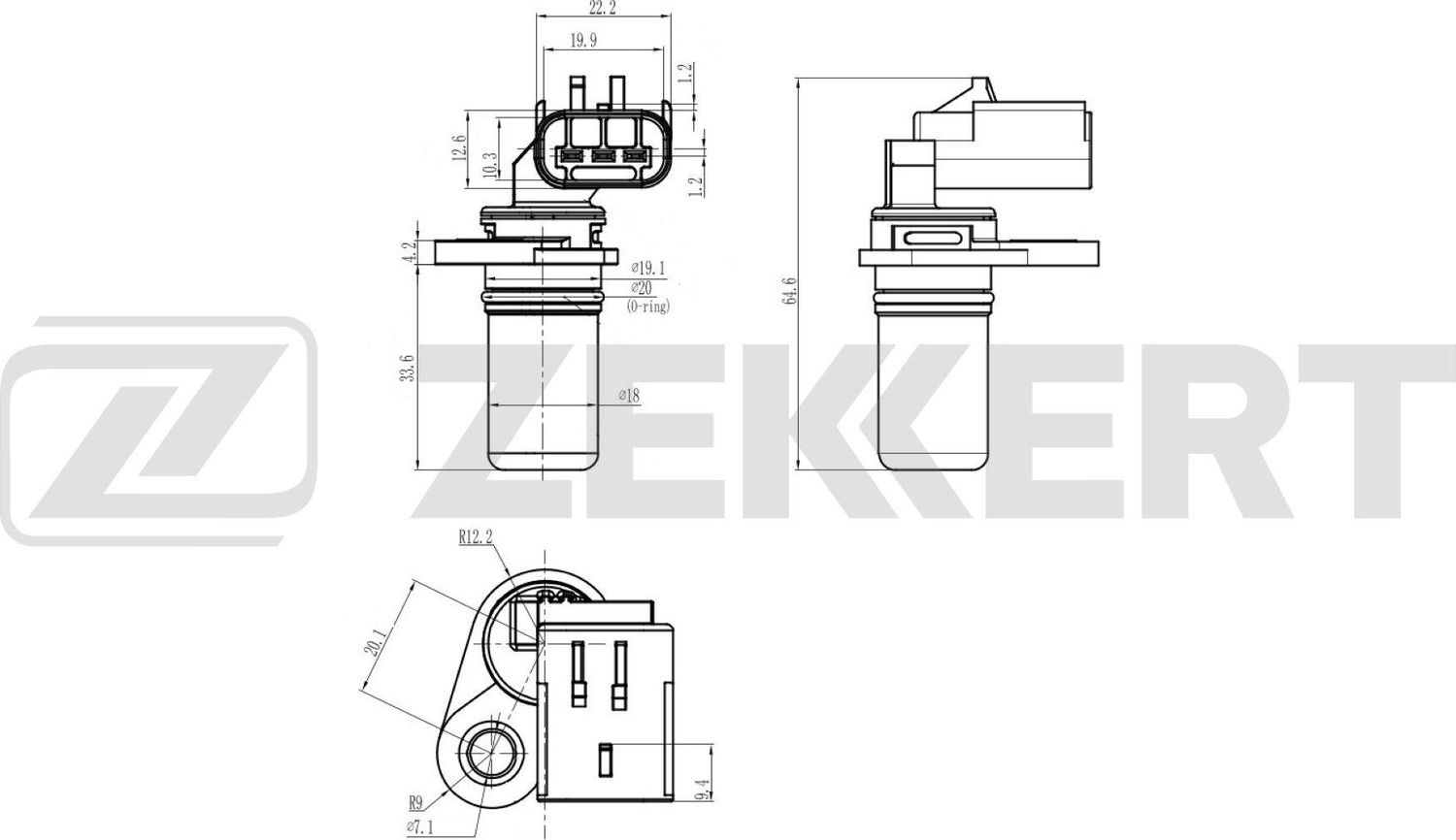 Датчик положения распредвала Zekkert. Артикул SE-5044