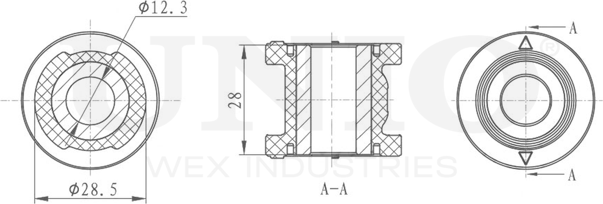 Сайлентблок рулевой рейки (Unio). Артикул RMP-20608