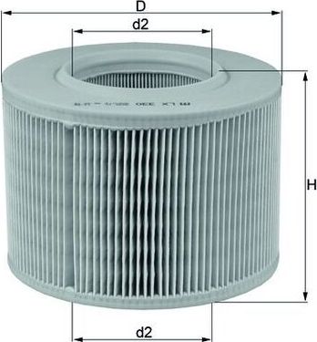 Воздушный фильтр Mahle для Aro 10 1992-2006. Артикул LX 330