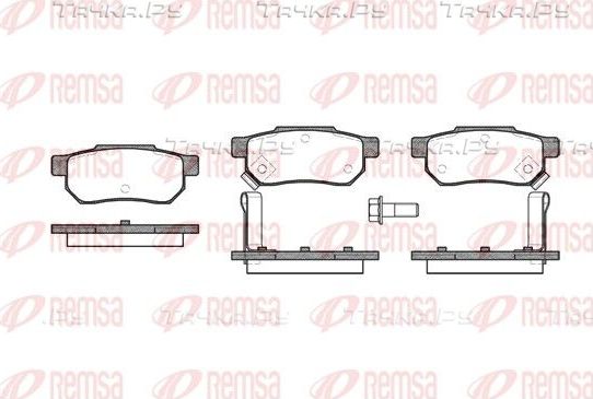 Тормозные колодки Remsa задние для Honda CR-X III 1992-1998. Артикул 0233.02