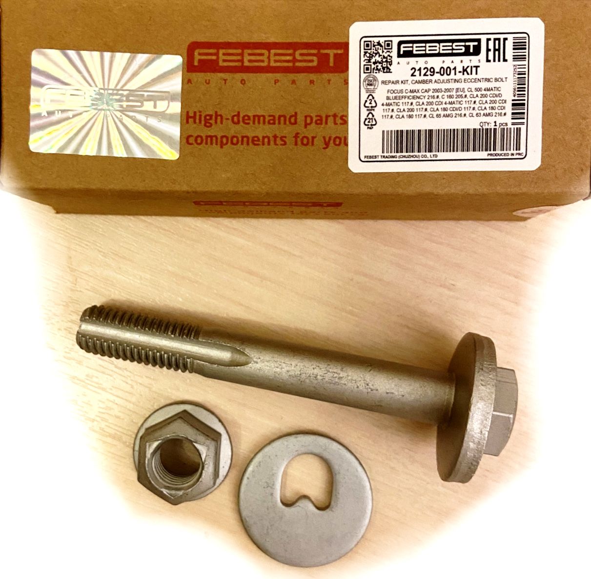 Болт развальный Febest для Ford S-MAX II 2015-2026. Артикул 2129-001-KIT