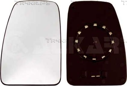 Зеркальное стекло бокового зеркала Alkar левое для Nissan Interstar 2003-2026. Артикул 6401905
